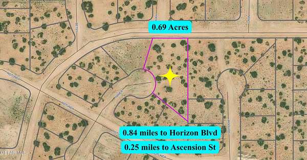 0.69 Acres of Land for Sale in Horizon City, Texas