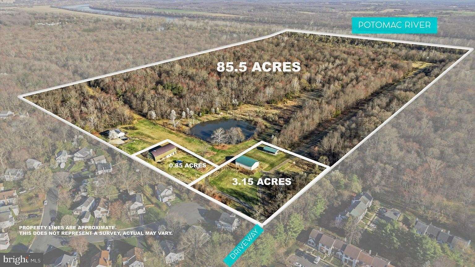 90 Acres of Recreational Land with Home for Sale in Sterling, Virginia