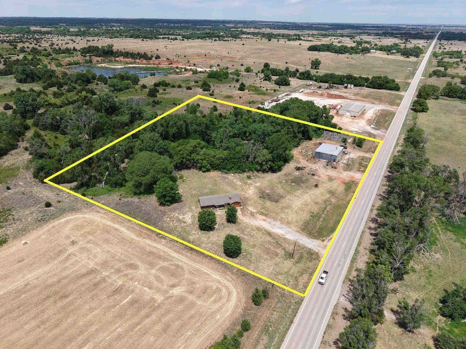 8 Acres of Land with Home for Auction in Nash, Oklahoma