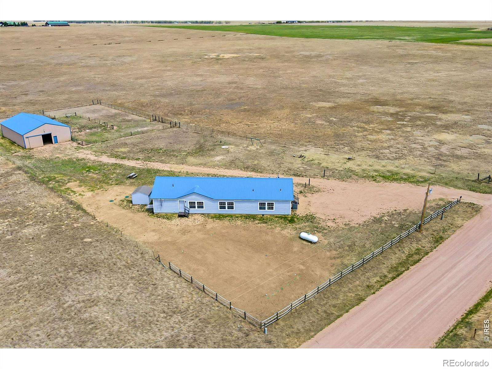 79 Acres of Agricultural Land with Home for Sale in Briggsdale, Colorado