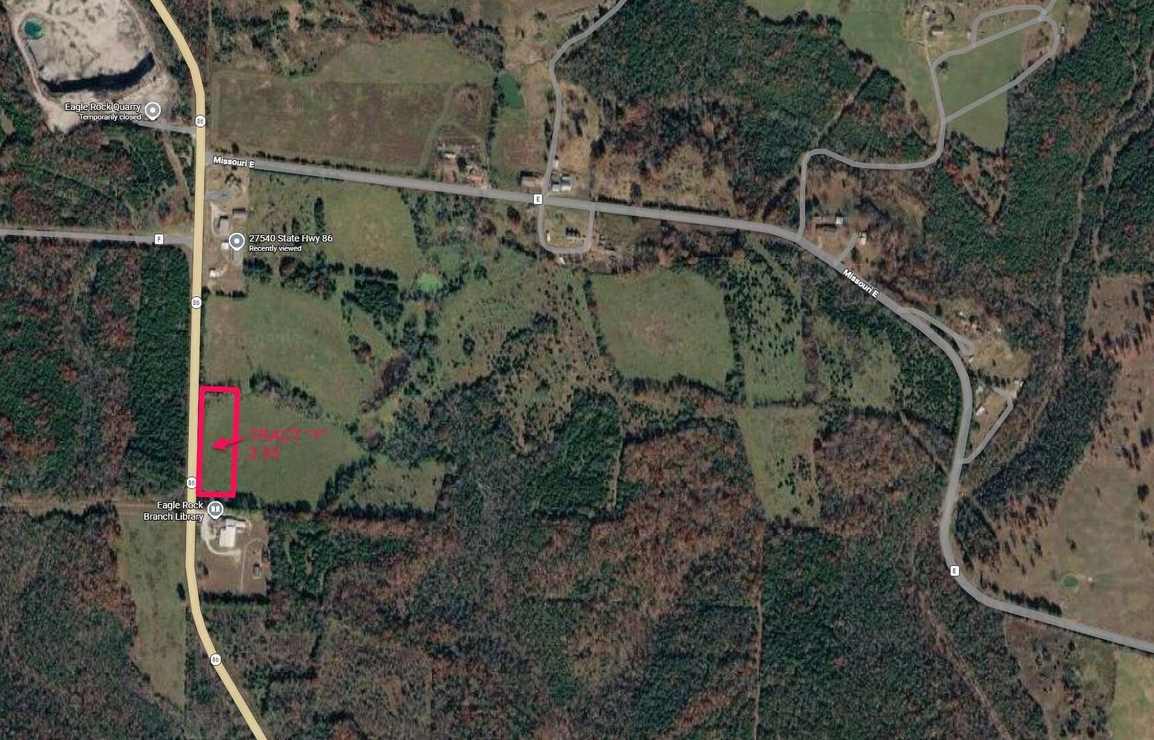 2.33 Acres of Commercial Land for Sale in Eagle Rock, Missouri