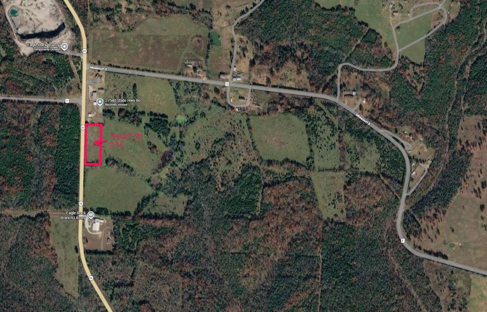 2.33 Acres of Commercial Land for Sale in Eagle Rock, Missouri