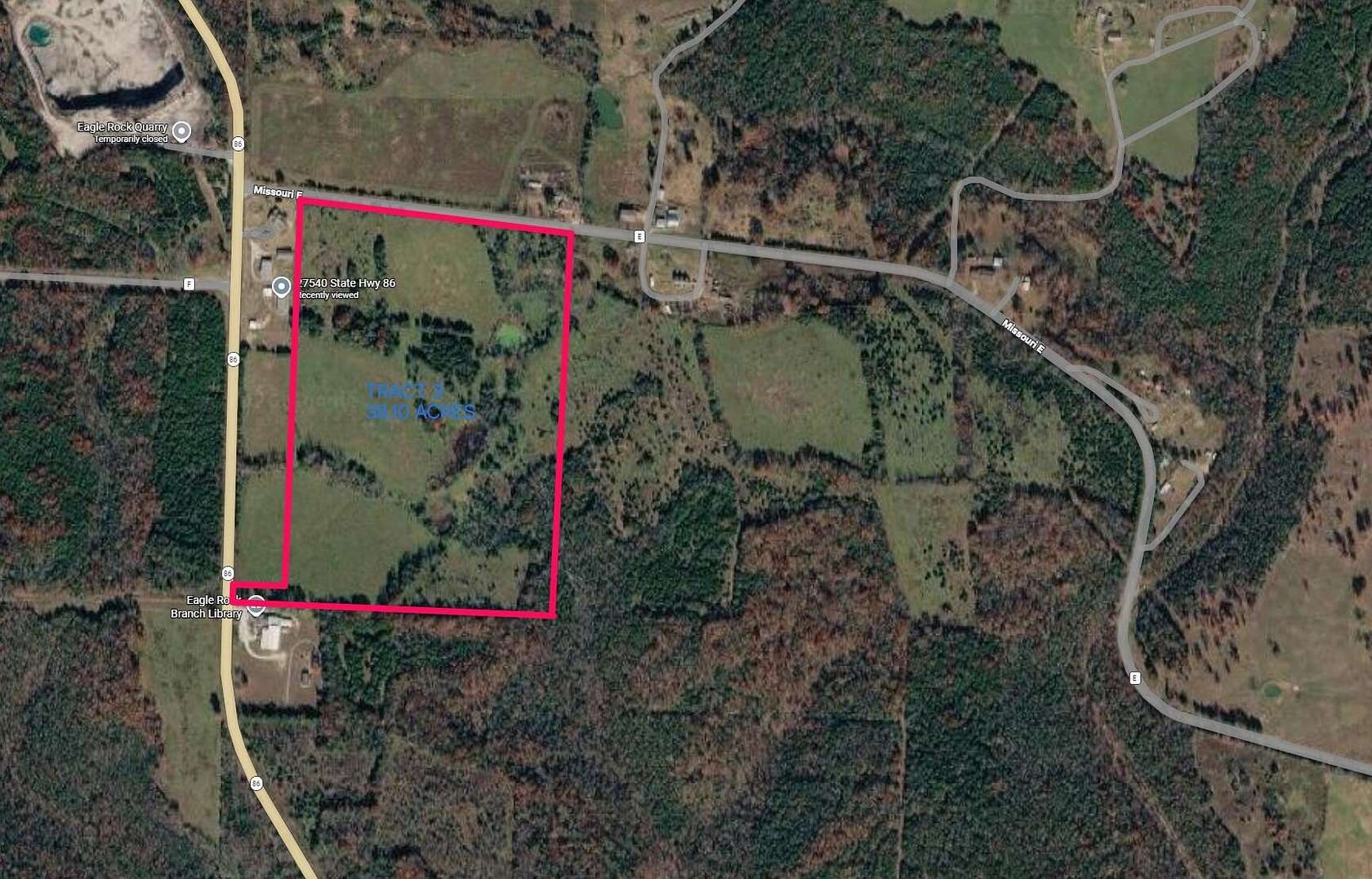 38.1 Acres of Land for Sale in Eagle Rock, Missouri