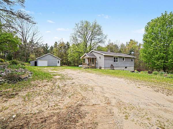 10 Acres of Recreational Land with Home for Sale in Hesperia, Michigan