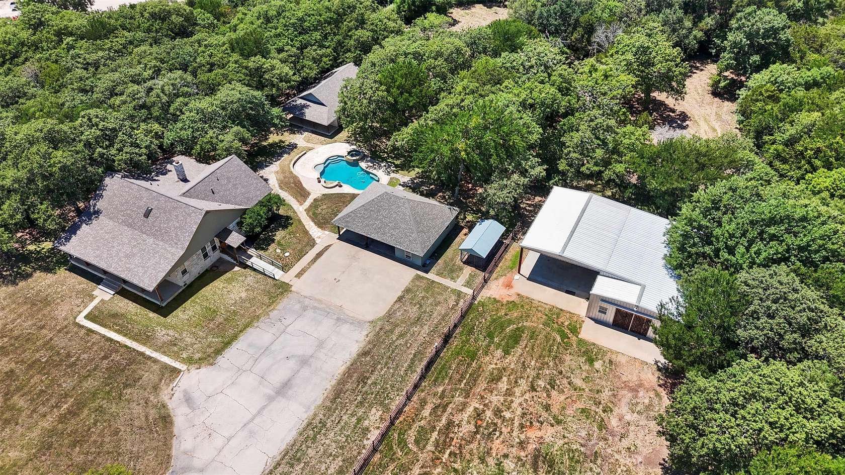 12.5 Acres of Land with Home for Sale in Granbury, Texas