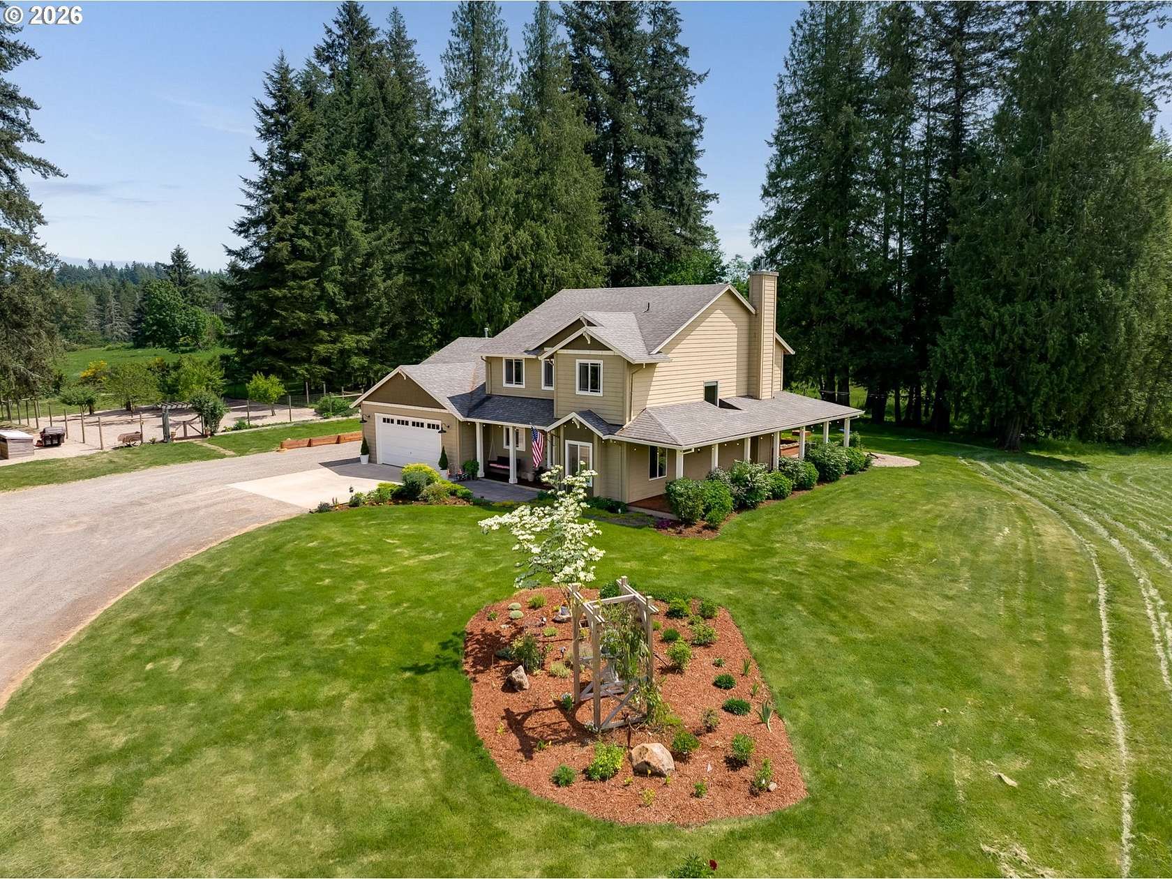 80 Acres of Agricultural Land with Home for Sale in Mulino, Oregon