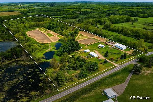 80 Acres of Land with Home for Sale in Big Rapids, Michigan