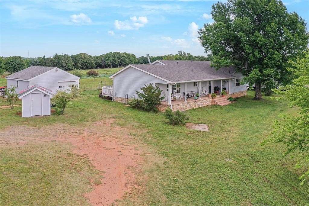 40 Acres of Agricultural Land with Home for Sale in Agra, Oklahoma