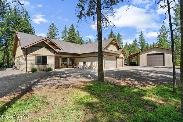 5 Acres of Land with Home for Sale in Athol, Idaho