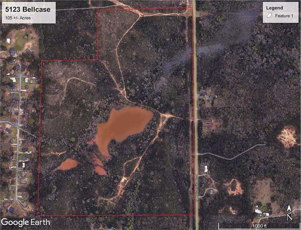 106 Acres of Land for Sale in Prichard, Alabama