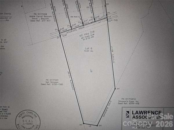 13.5 Acres of Land for Sale in Marshville, North Carolina