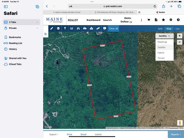 178 Acres of Recreational Land for Sale in Bingham, Maine