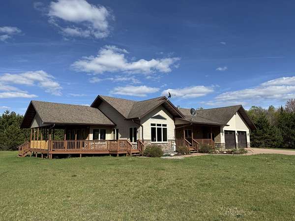 19.2 Acres of Recreational Land with Home for Sale in Goodman, Wisconsin