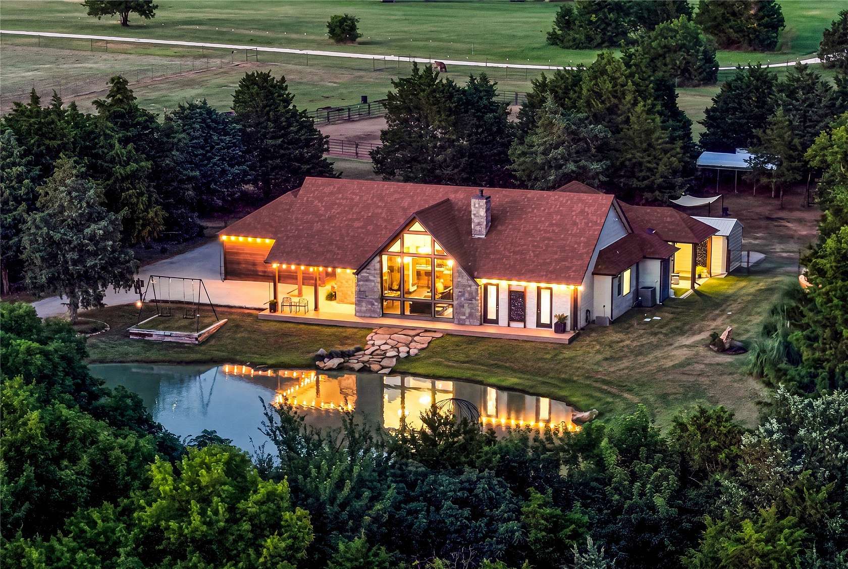 11 Acres of Land with Home for Sale in Sadler, Texas