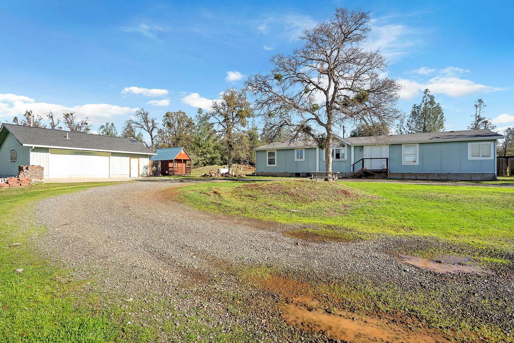 6 Acres of Land with Home for Sale in Oak Run, California
