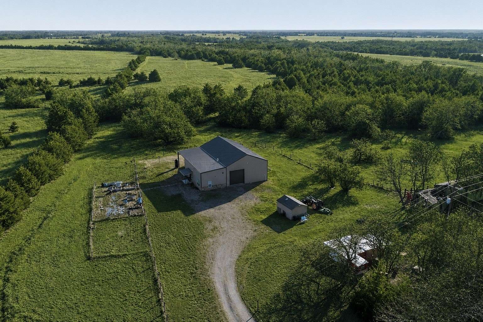 30.4 Acres of Recreational Land with Home for Sale in Dodd City, Texas