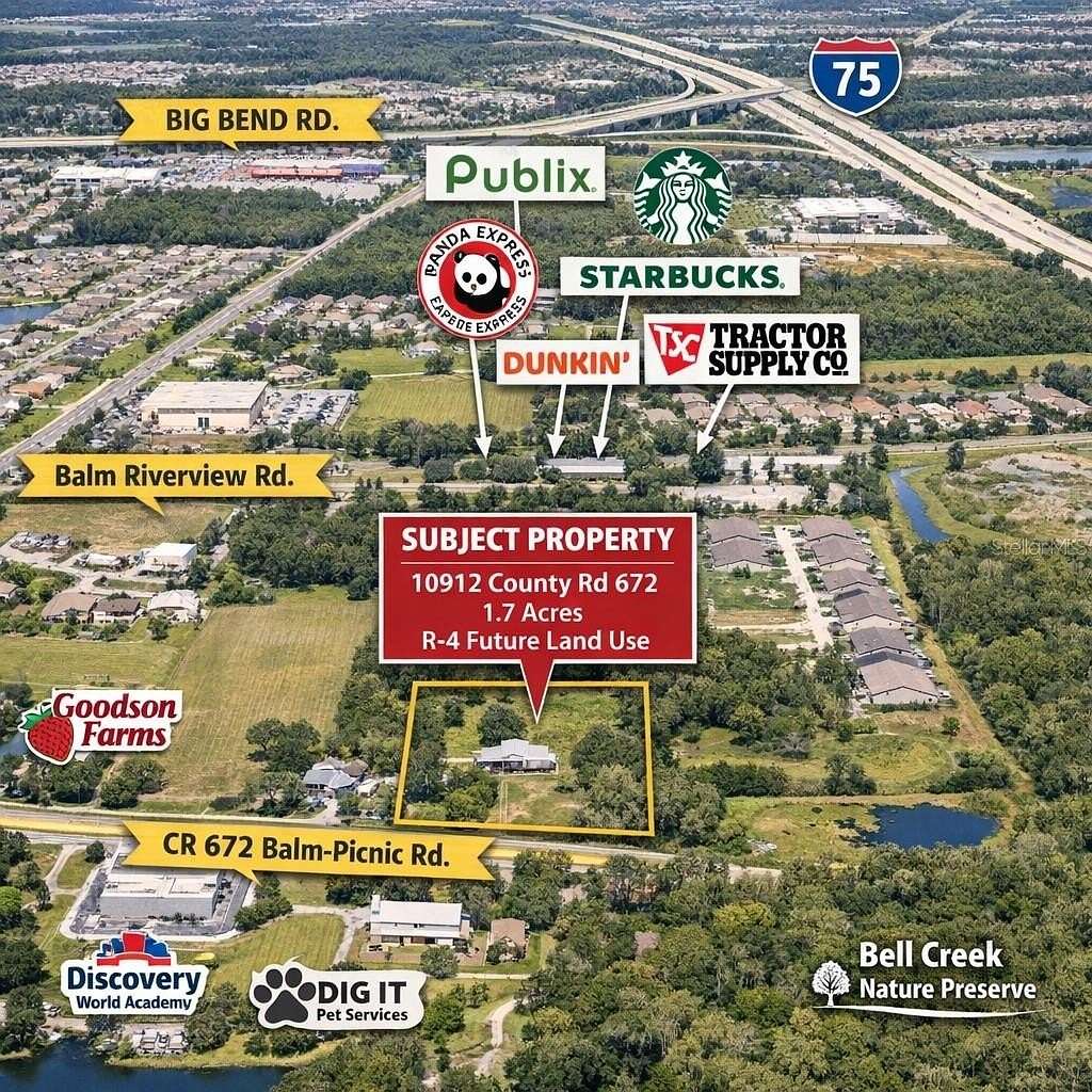 1.7 Acres of Improved Mixed-Use Land for Sale in Riverview, Florida