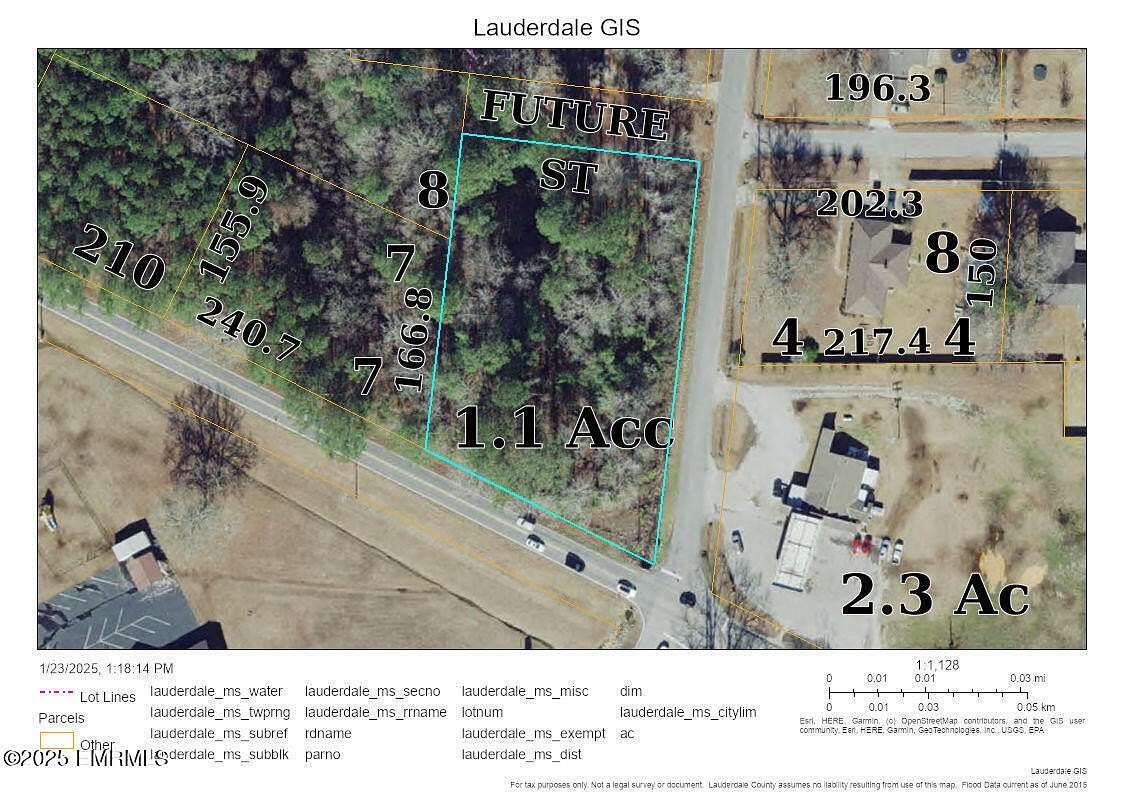 1.1 Acres of Commercial Land for Sale in Meridian, Mississippi