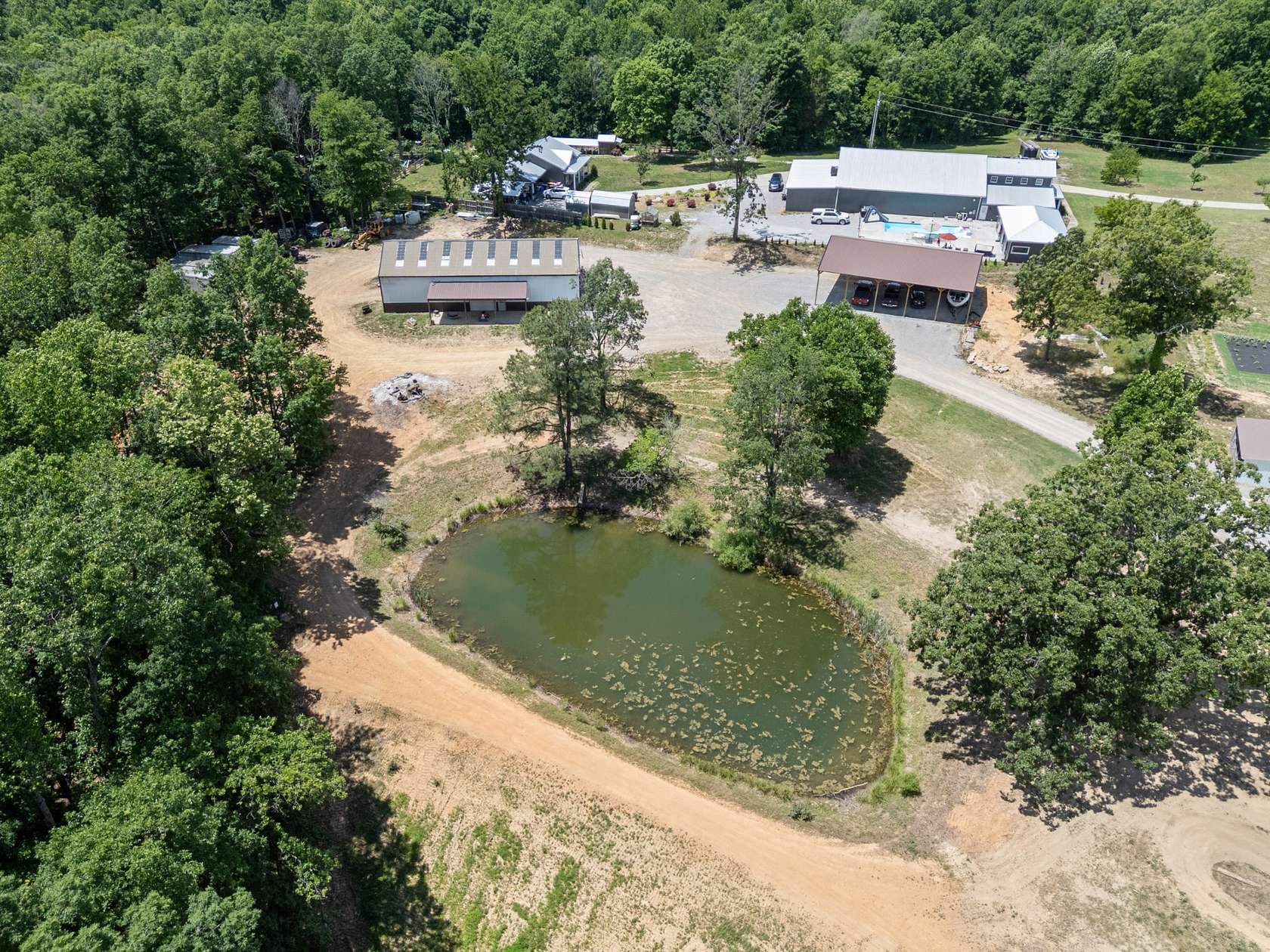 17.7 Acres of Land with Home for Sale in Charlotte, Tennessee