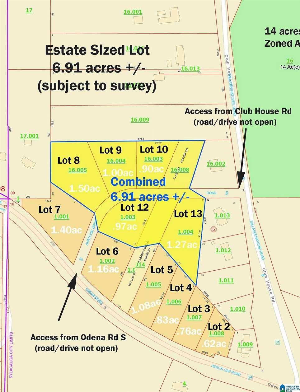 7 Acres of Residential Land for Sale in Sylacauga, Alabama