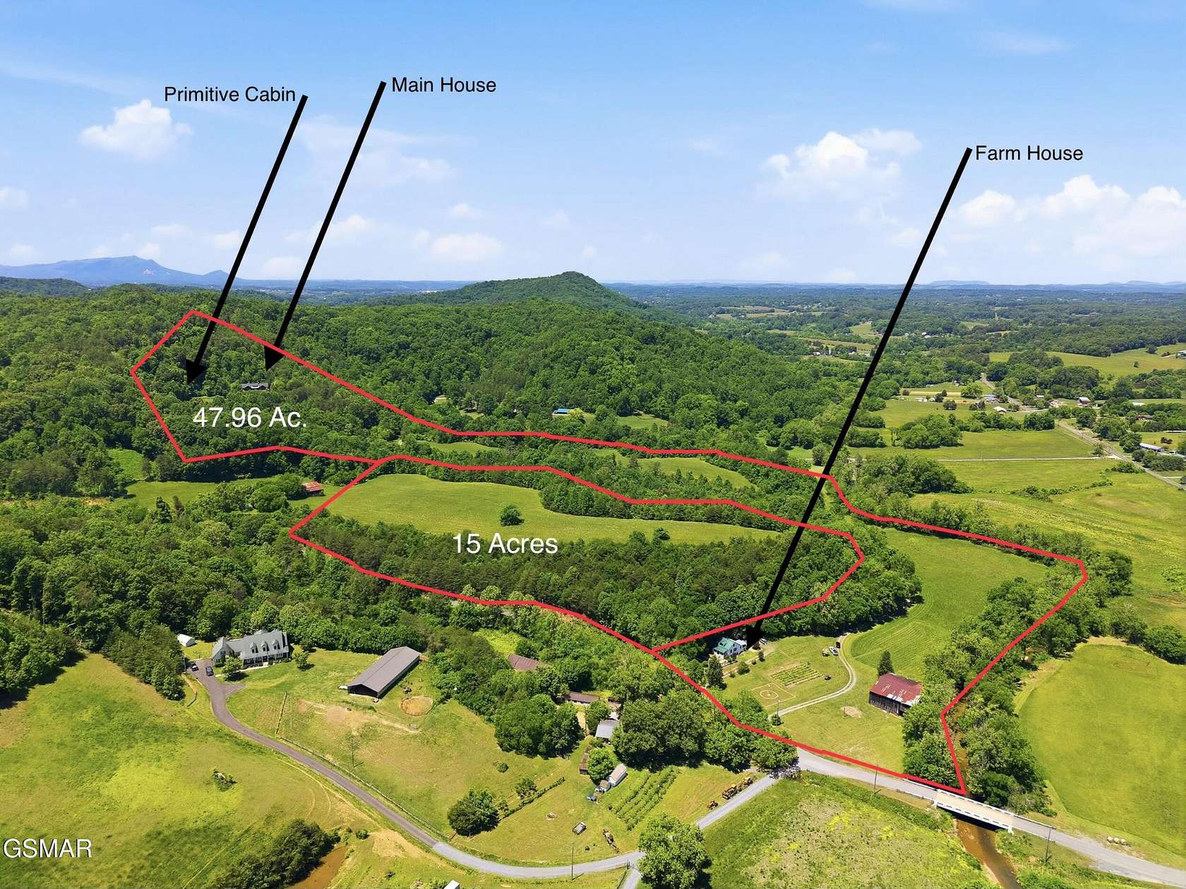 48 Acres of Land with Home for Sale in Sevierville, Tennessee