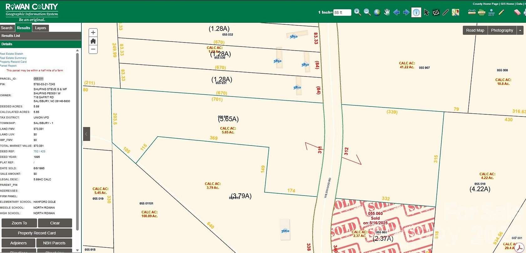 5.65 Acres of Residential Land for Sale in Salisbury, North Carolina