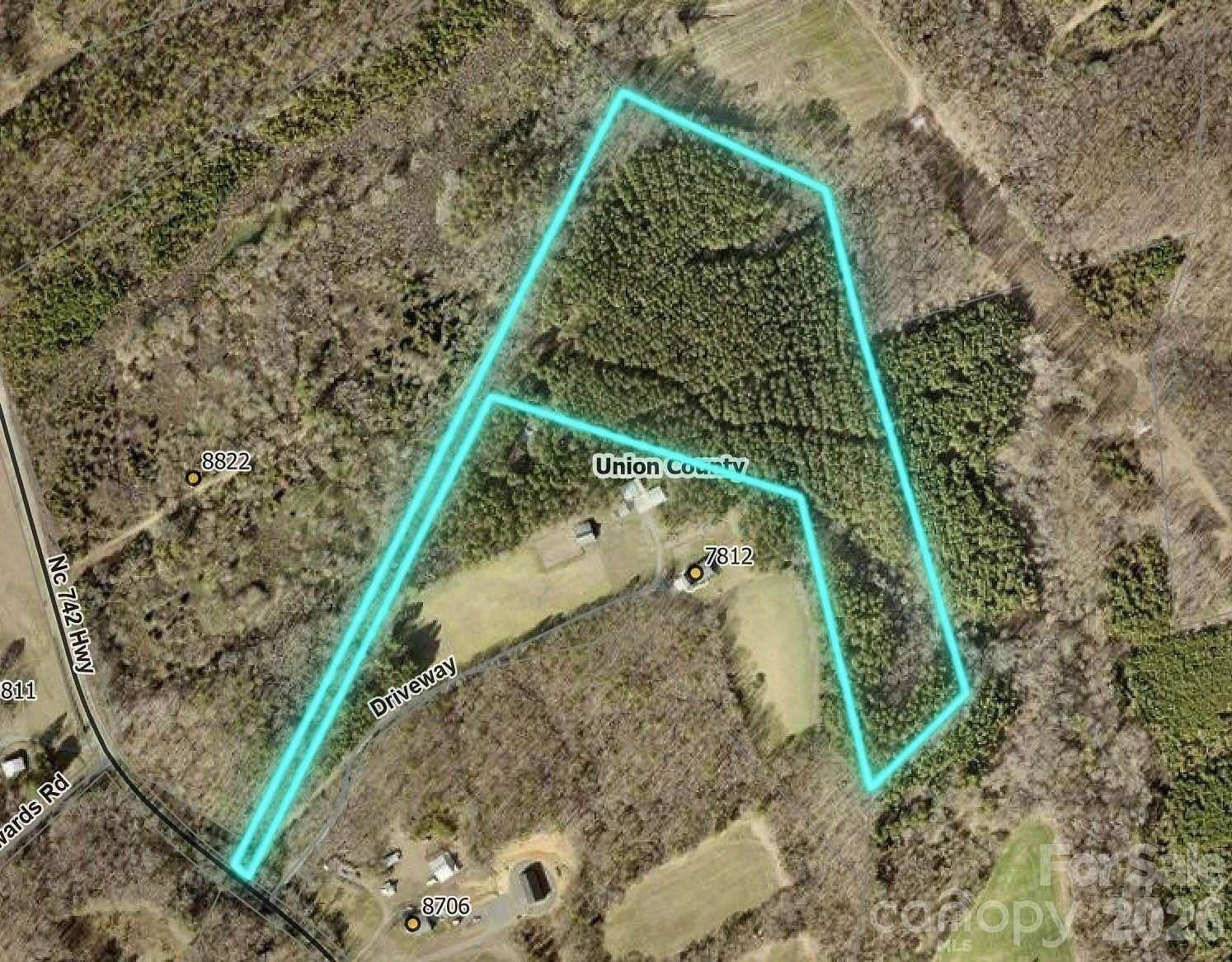23.5 Acres of Recreational & Residential Land for Sale in Marshville, North Carolina