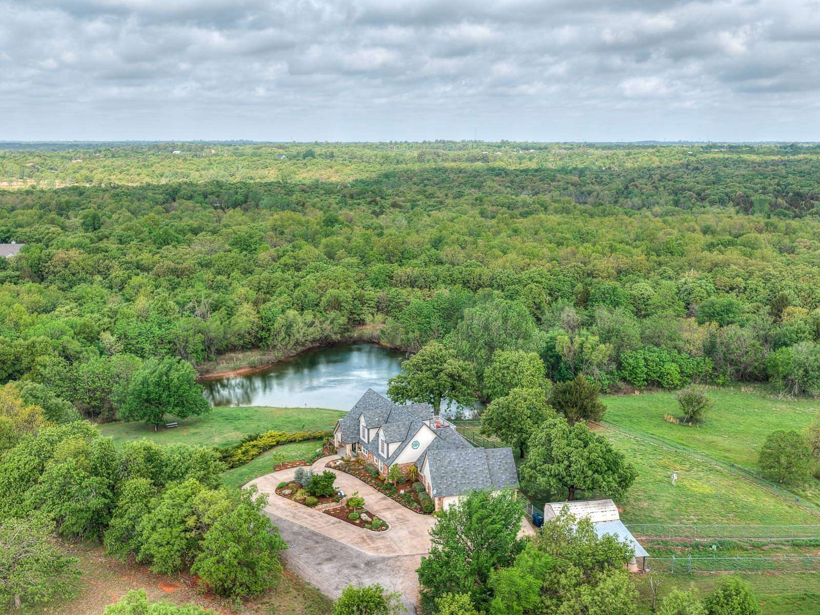 36 Acres of Recreational Land with Home for Sale in Newalla, Oklahoma