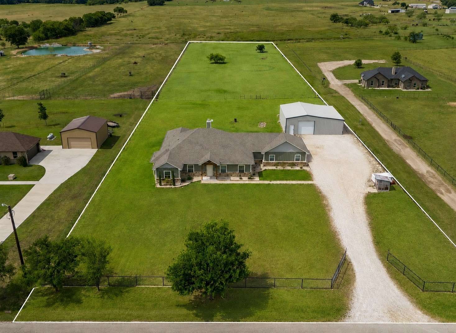 3.17 Acres of Land with Home for Sale in Ponder, Texas