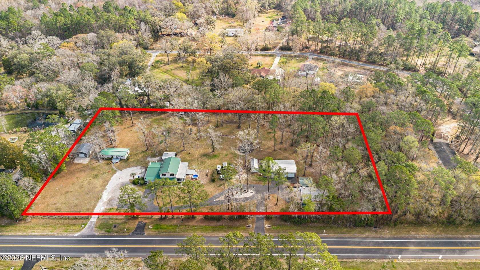 4.13 Acres of Land with Home for Sale in Callahan, Florida
