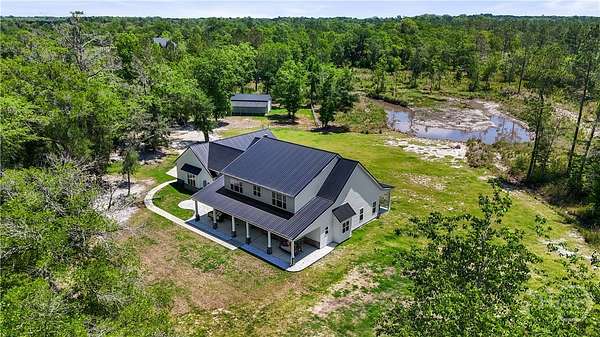 11.5 Acres of Land with Home for Sale in Hinesville, Georgia