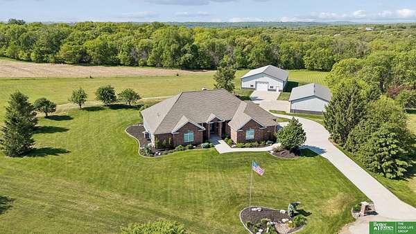 4.22 Acres of Land with Home for Sale in Papillion, Nebraska