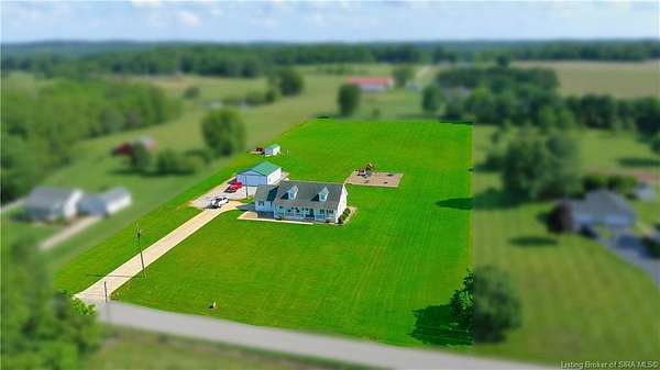 3.56 Acres of Land with Home for Sale in Salem, Indiana
