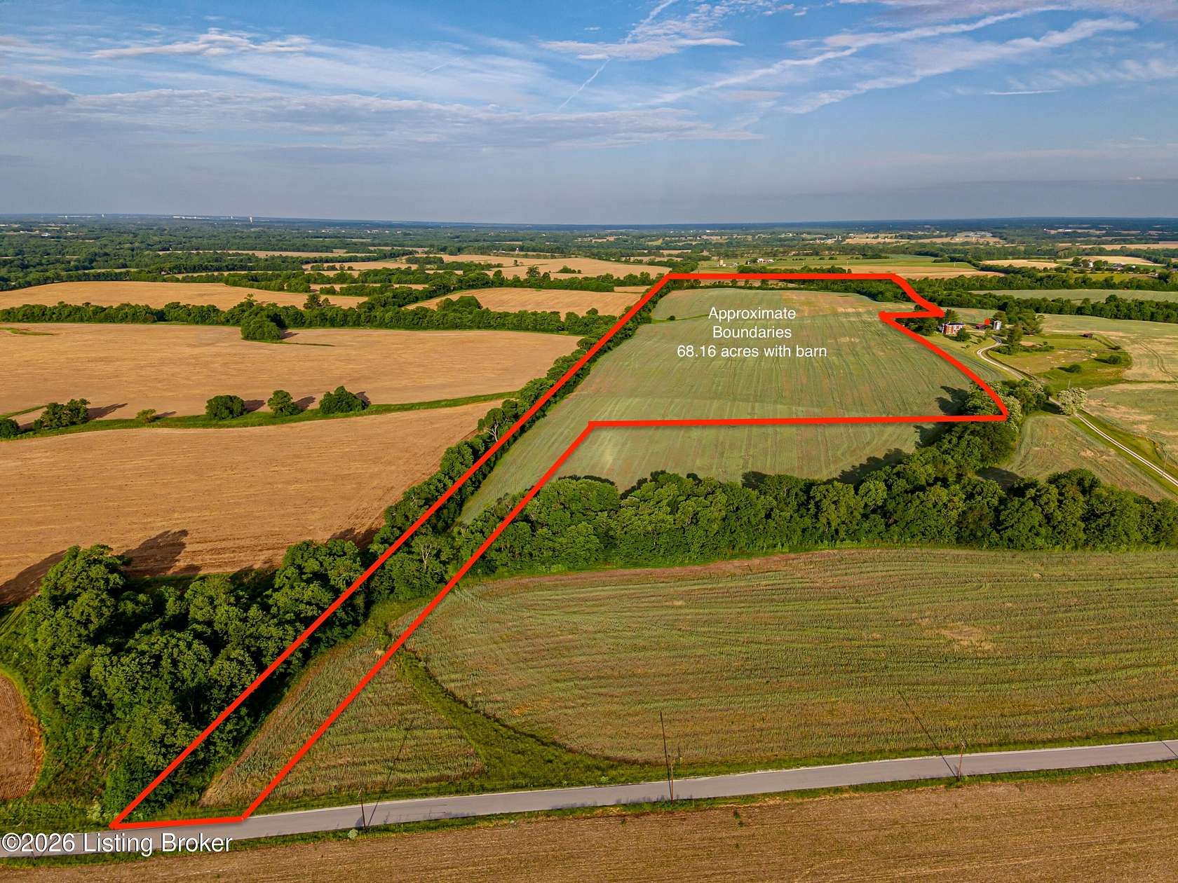 68.2 Acres of Agricultural & Residential Land for Sale in Shelbyville, Kentucky