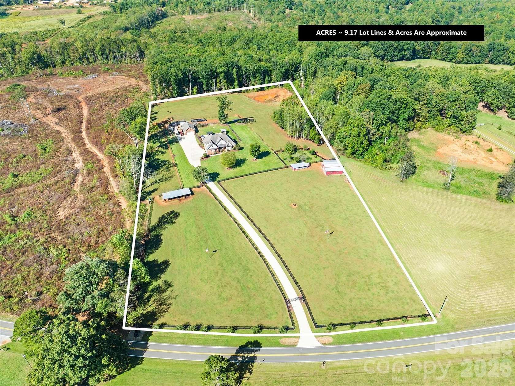 9.16 Acres of Land with Home for Sale in Catawba, North Carolina