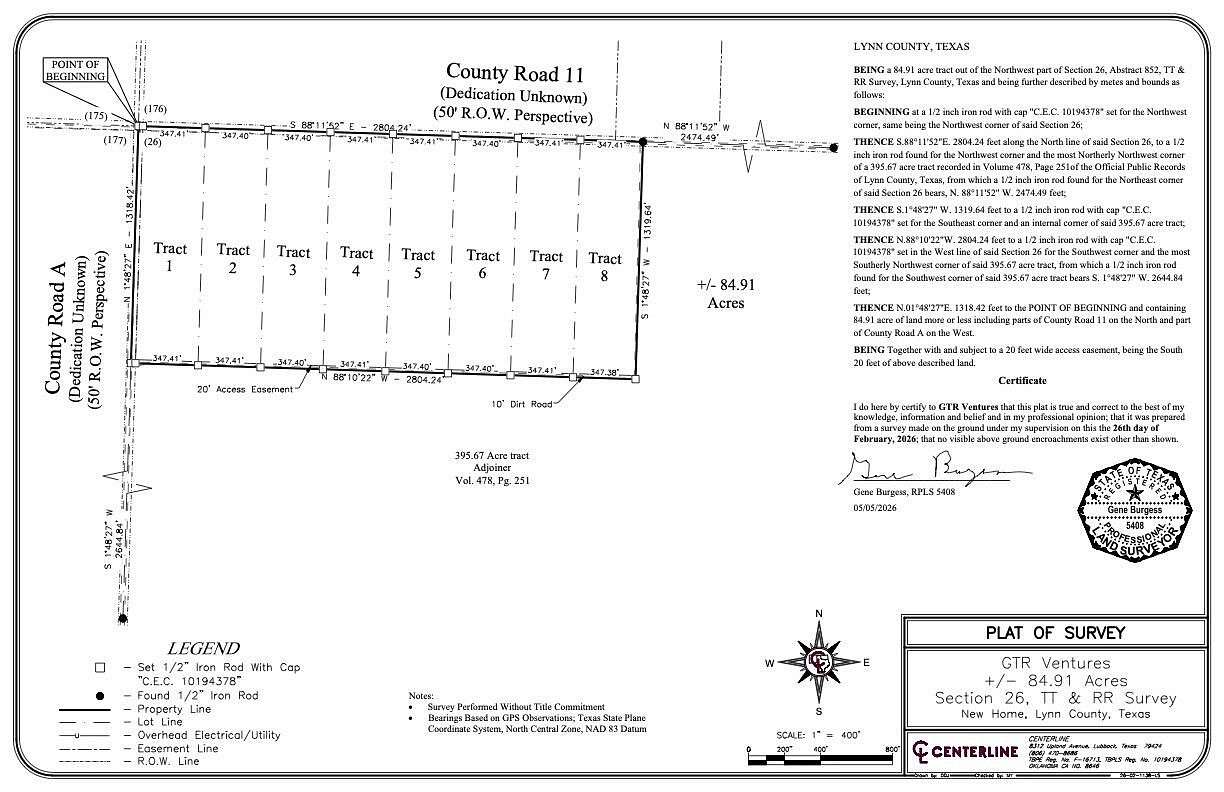 10.5 Acres of Land for Sale in Tahoka, Texas