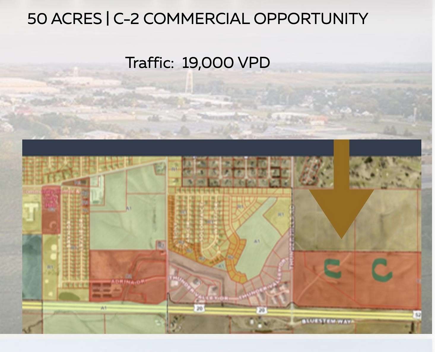 50.2 Acres of Mixed-Use Land for Sale in Peosta, Iowa