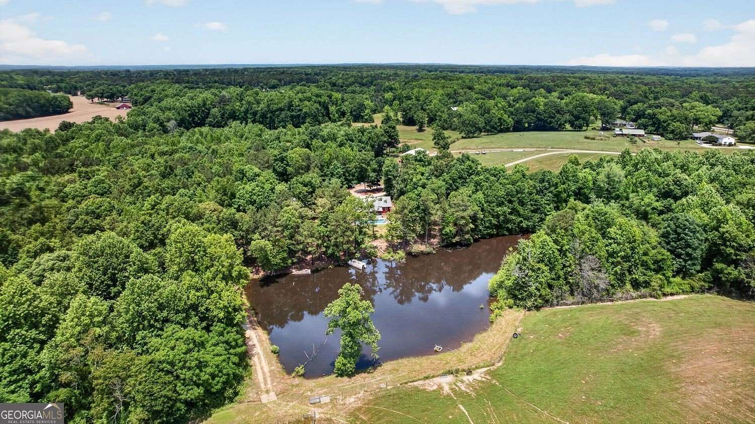30 Acres of Recreational Land with Home for Sale in Milner, Georgia
