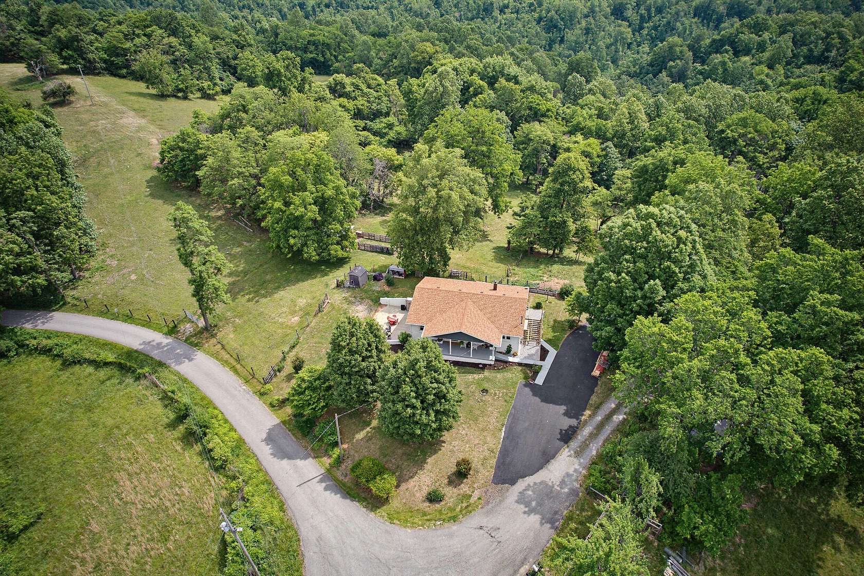 27.1 Acres of Recreational Land with Home for Sale in Parksville, Kentucky