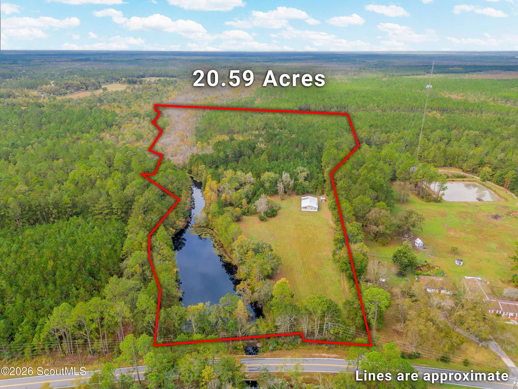 20.6 Acres of Land with Home for Sale in Waycross, Georgia