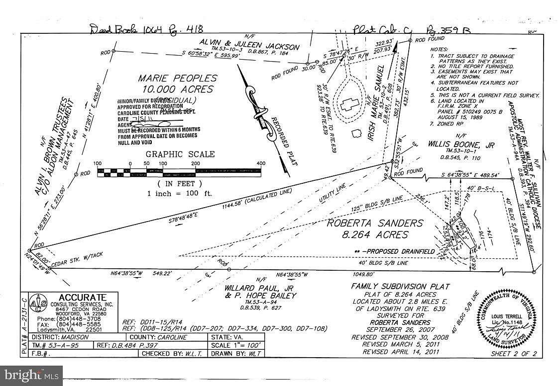 8.26 Acres of Residential Land for Sale in Ruther Glen, Virginia