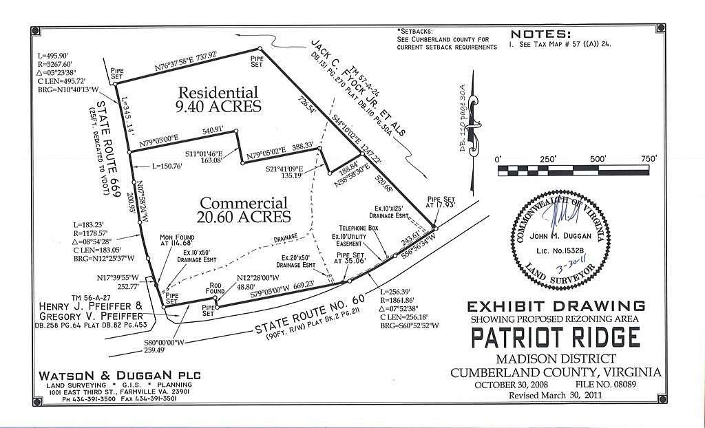 20.6 Acres of Commercial Land for Sale in Cumberland, Virginia