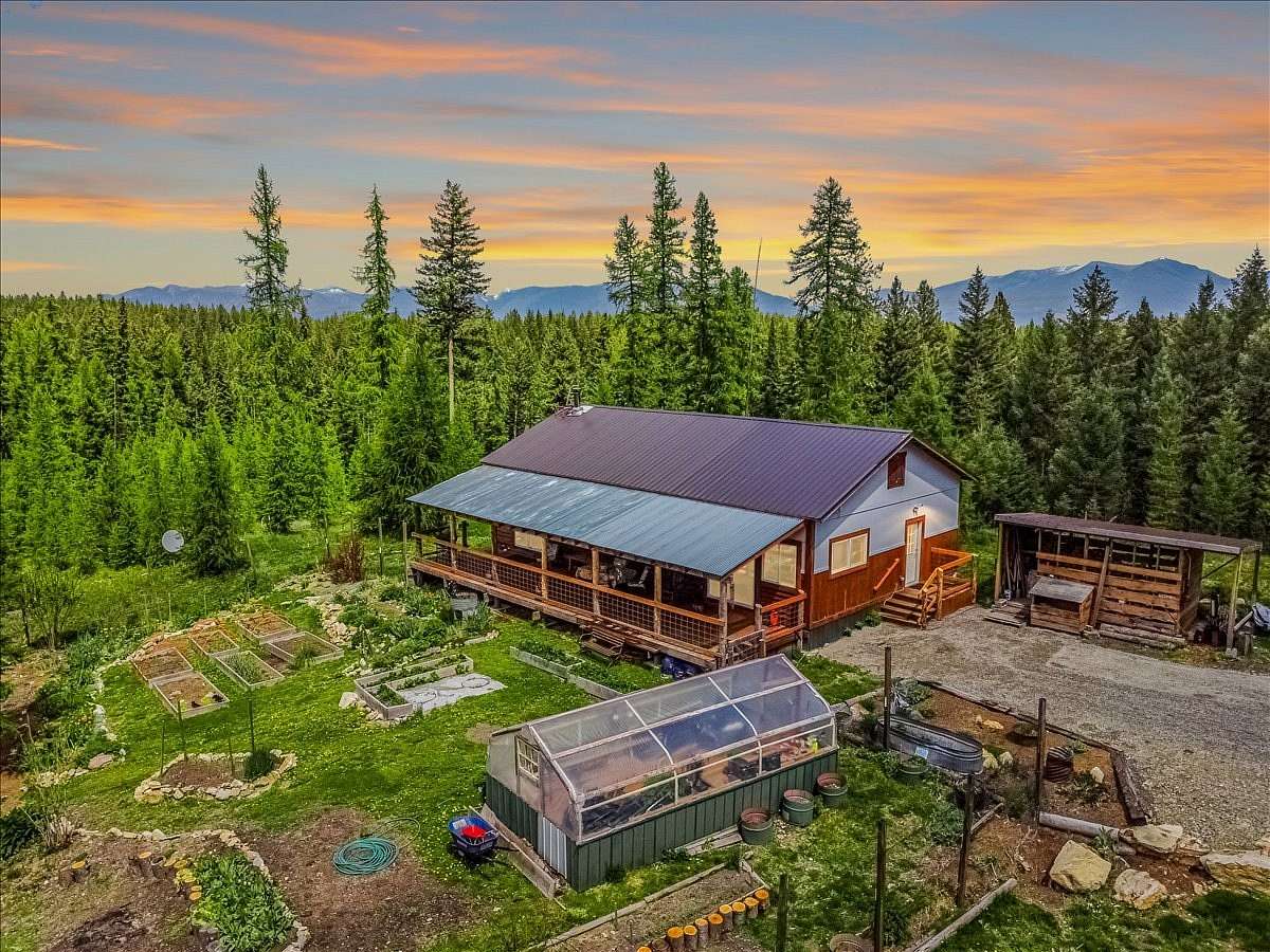 5 Acres of Land with Home for Sale in Fortine, Montana