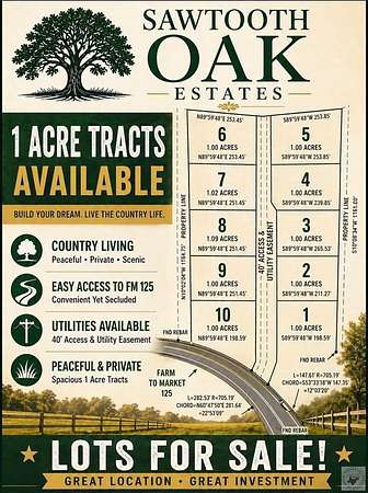 10 Acres of Recreational & Residential Land for Sale in McLeod, Texas