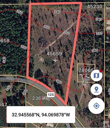 10 Acres of Recreational & Residential Land for Sale in McLeod, Texas