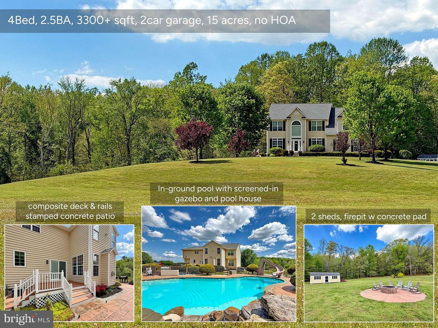 15 Acres of Recreational Land with Home for Sale in Mechanicsville, Maryland