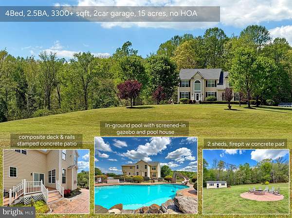 15 Acres of Recreational Land with Home for Sale in Mechanicsville, Maryland