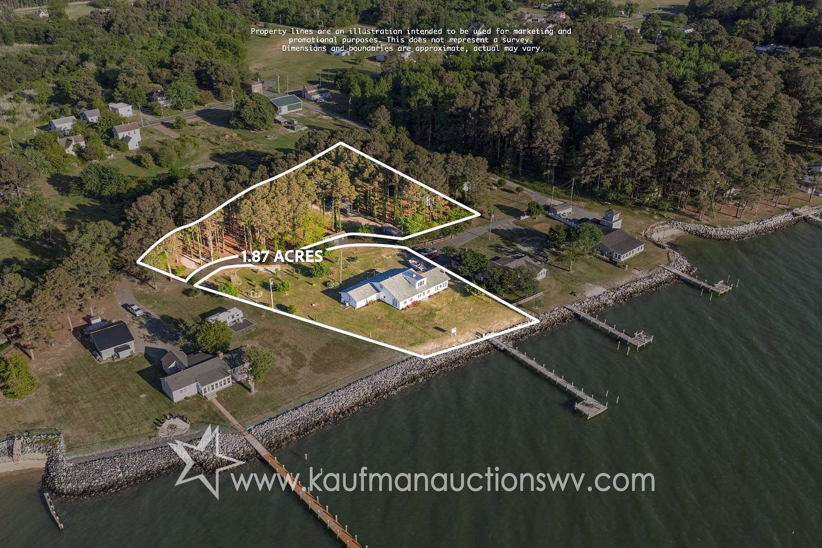1.87 Acres of Land with Home for Auction in Deal Island, Maryland
