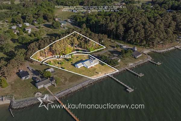 1.87 Acres of Land with Home for Auction in Deal Island, Maryland