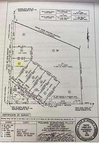 1.78 Acres of Residential Land for Sale in Richmond Township, Michigan